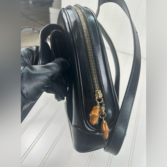 Gucci Vintage Black Leather Shoulder Bag - Picture 16 of 16